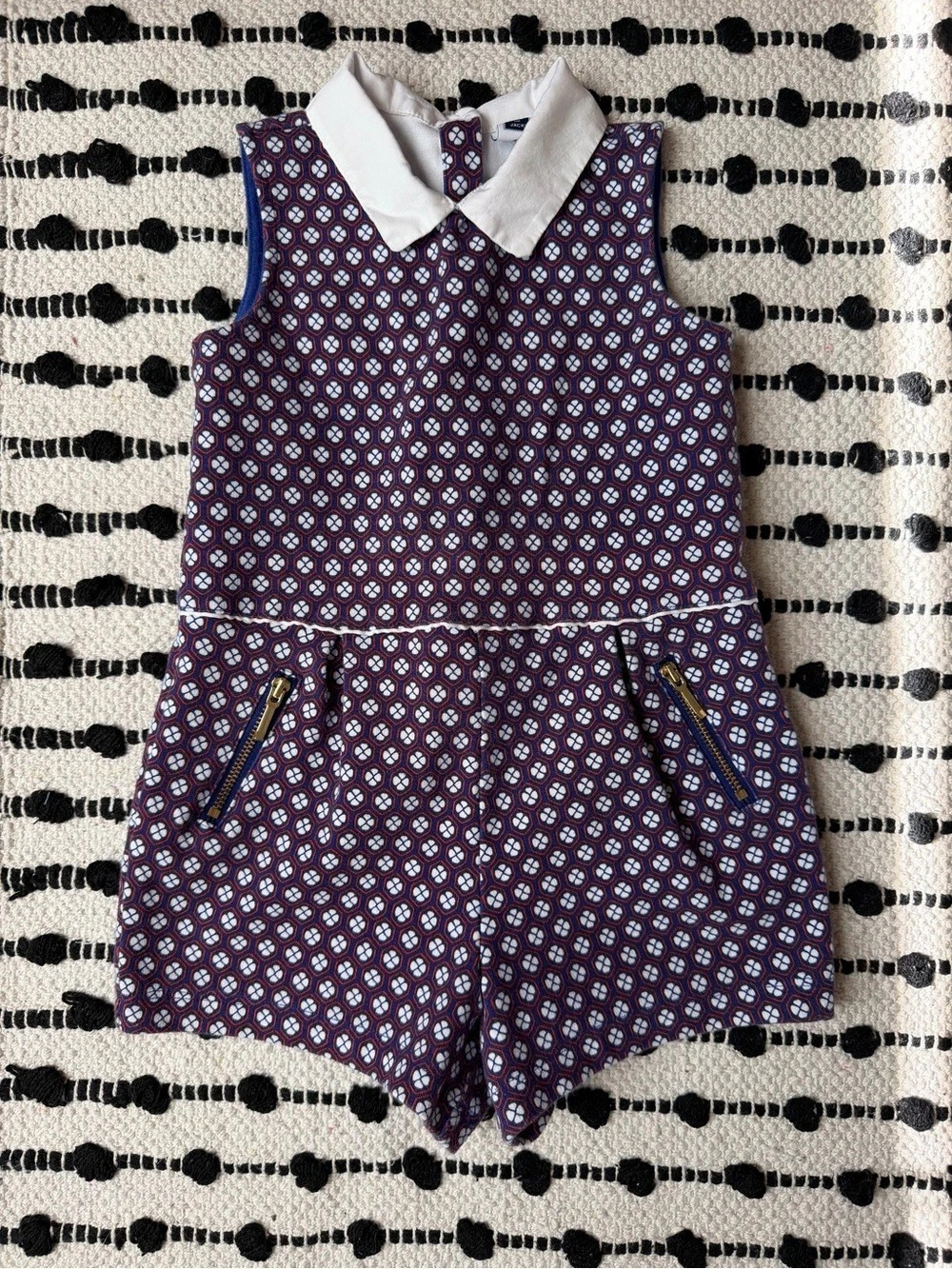 Janie and Jack Girls Collared Romper